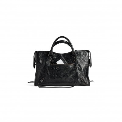 BALENCIAGA WOMEN'S LE CITY BAG MEDIUM IN BLACK ‎8657602ACFH1000 (38.5*24*15cm)